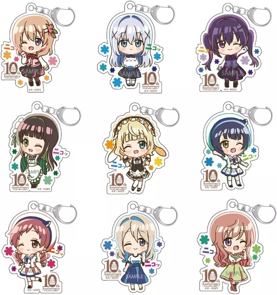 全9種セット 「ご注文はうさぎですか? BLOOM ニコッ!とアクキーコレクション」