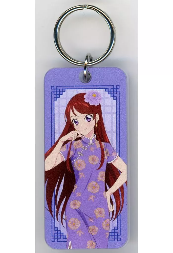紫吹蘭(縦型) 「アイカツ! 10th STORY ～未来へのSTARWAY～ アニメイトフェア 描き下ろし チャイナドレスver. トレーディングアクリルキータグ」