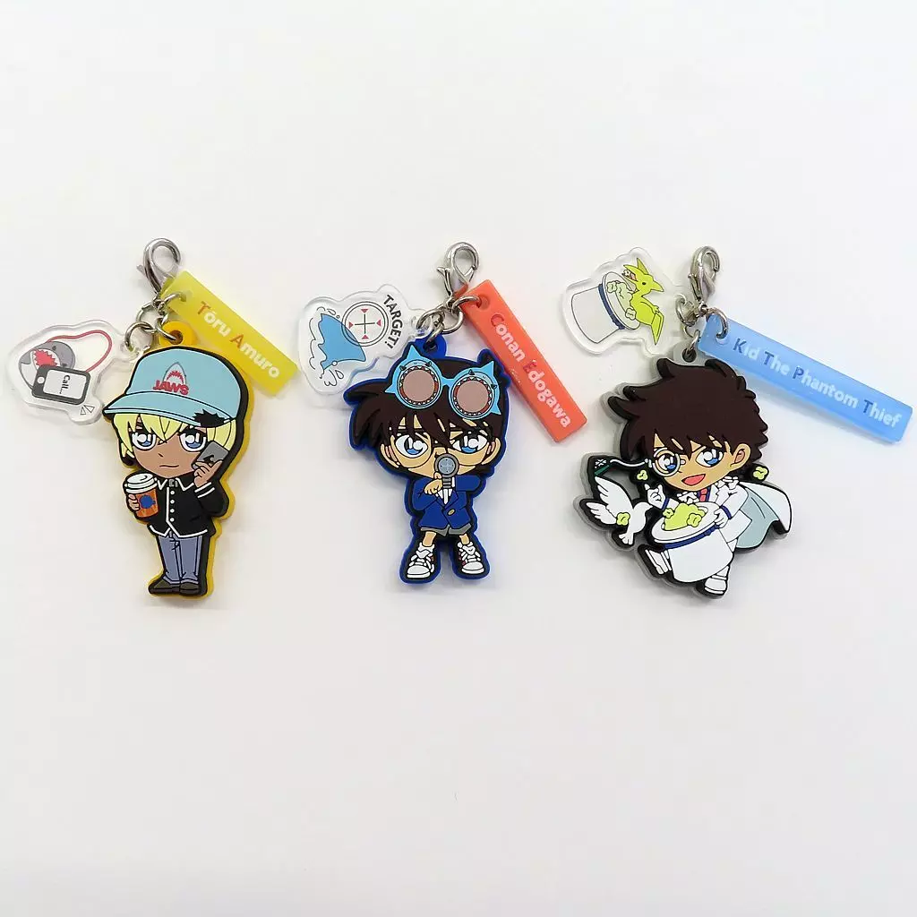怪盗キッド＆江戸川コナン＆安室透 チャーム3個セット 「名探偵コナン4-Dライブ・ショー～星空の宝石(ジュエル)～」 ユニバーサル・スタジオ・ジャパン2024限定