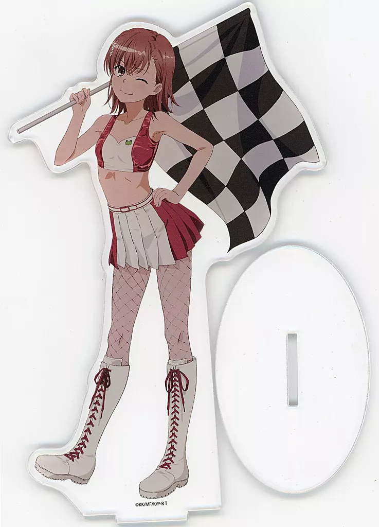 09.御坂美琴(レースクイーンver.) 描き下ろしイラスト アクリルスタンド 「とある科学の超電磁砲T」