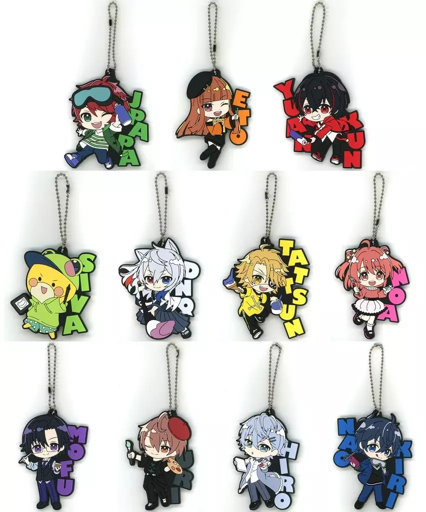 全11種セット ラバーチャーム 「一番くじ カラフルピーチ Powerful Art」 O賞