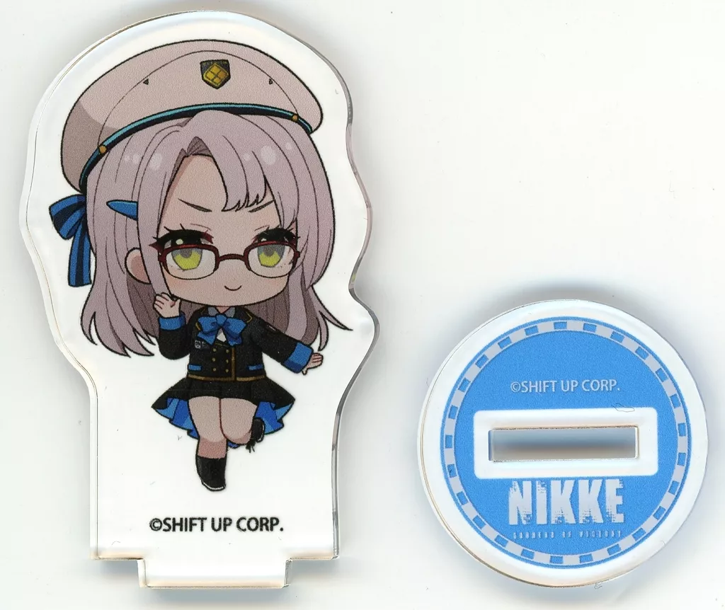 ネオン 「勝利の女神：NIKKE POP UP STORE アクリルぷちスタンド 01/駅員風衣装ver.(ミニキャライラスト)」_image