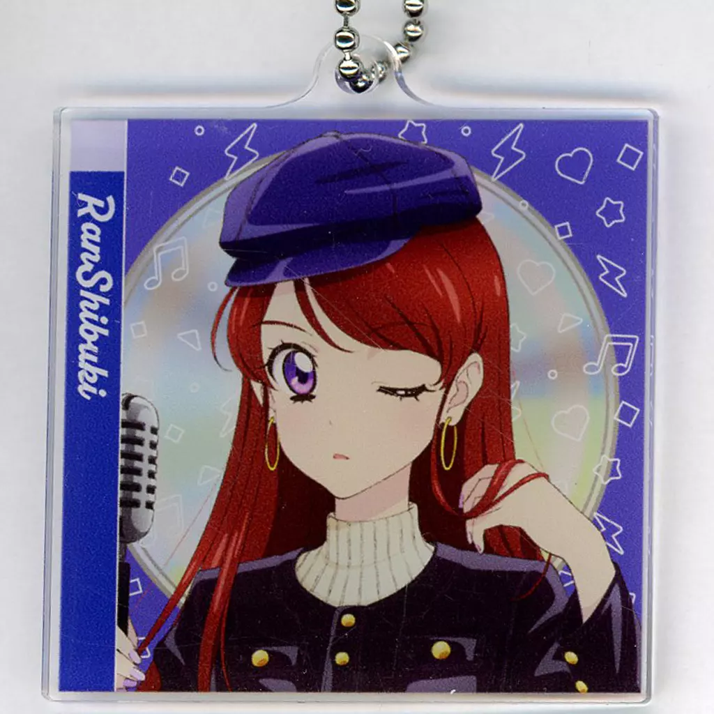紫吹蘭(CDジャケット風ver.) 「アイカツ! 10th STORY ～未来へのSTARWAY～ 描き下ろし カジュアルロックver. トレーディングピック＆CDジャケット風アクリル」