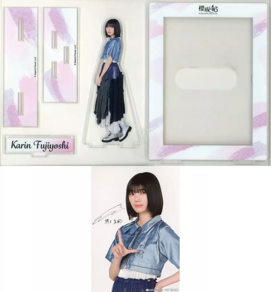 藤吉夏鈴(櫻坂46) アクリルスタンド+ブロマイド 「櫻坂46・日向坂46×ローソン キャンペーン 2024年10月」 アプリでたまるよスタンプ 個別グッズコース当選品