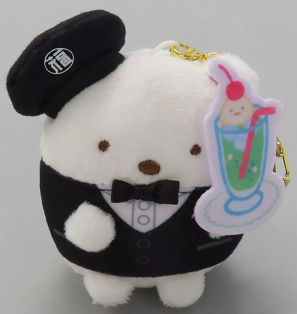 しろくま(丸福珈琲店ユニフォーム) ぶらさげぬいぐるみ 「丸福珈琲店×すみっコぐらし(2023)」