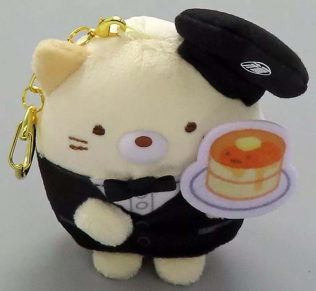 ねこ(丸福珈琲店ユニフォーム) ぶらさげぬいぐるみ 「丸福珈琲店×すみっコぐらし(2023)」