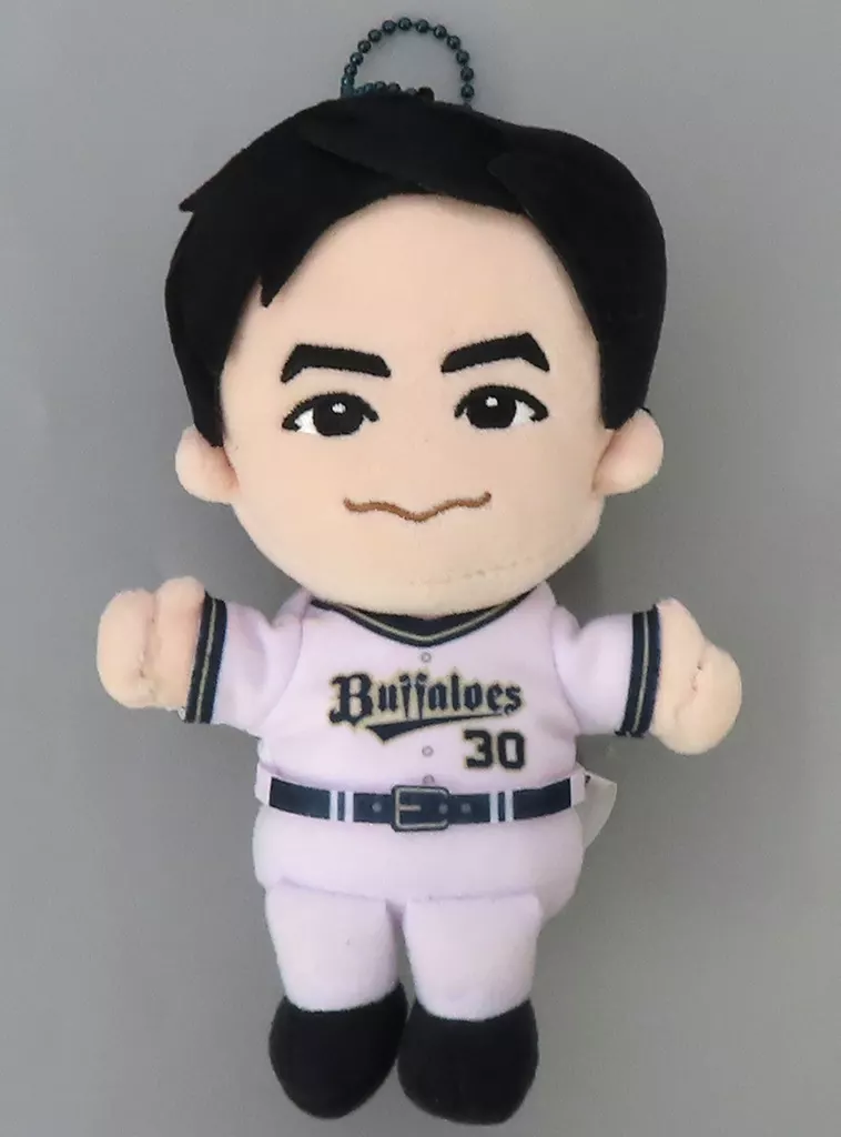 廣岡大志#30(オリックス・バファローズ) Buffaloes選手ぬいぐるみキーチェーン(ホーム)