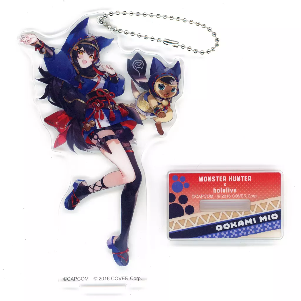 大神ミオ＆カムラ装備オトモアイルー アクリルスタンド 「バーチャルYouTuber ホロライブ×モンスターハンター ホロライブとオトモ 第二弾 ホロライブゲーマーズ」 カプコン直営アミューズメント施設限定