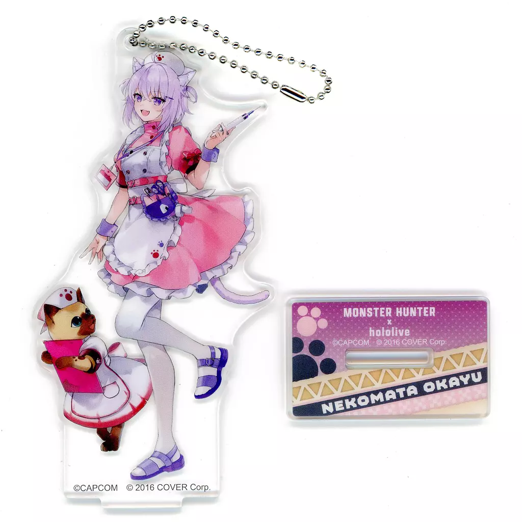 猫又おかゆ＆フルフル装備オトモアイルー アクリルスタンド 「バーチャルYouTuber ホロライブ×モンスターハンター ホロライブとオトモ 第二弾 ホロライブゲーマーズ」 カプコン直営アミューズメント施設限定