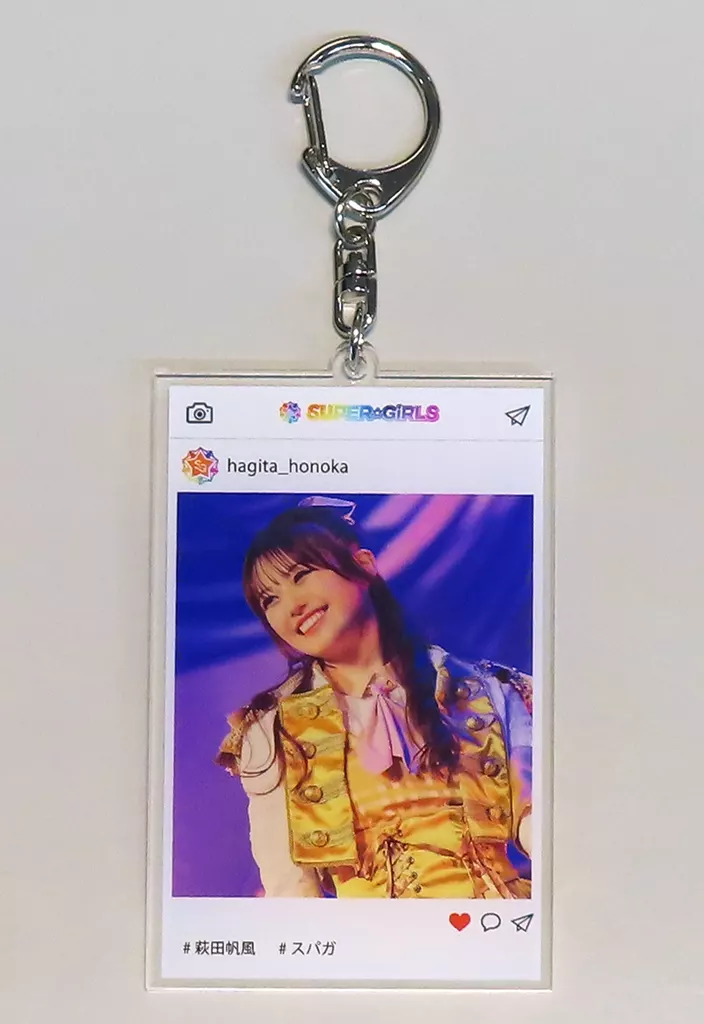 萩田帆風 SNS風アクリル 「12周年記念!SUPER☆GiRLSラッフル(くじ)」 3等景品