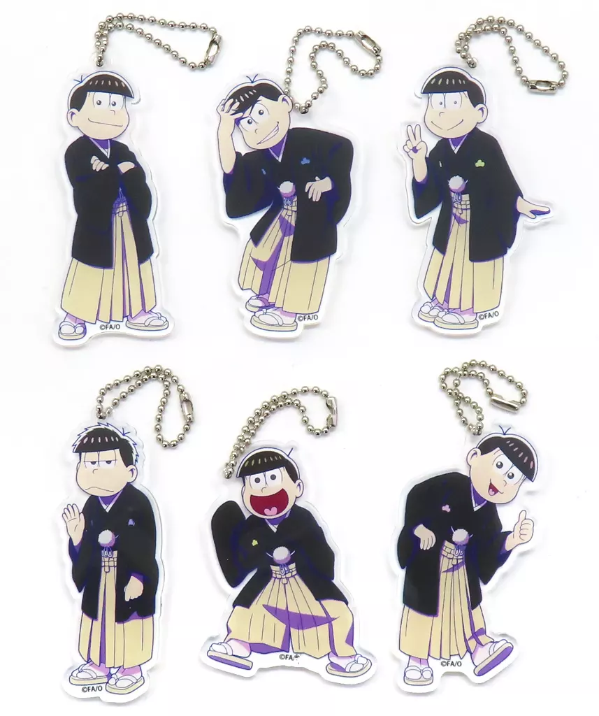 集合 アクリルチャーム6種セット 「Blu-ray おそ松さん ALL NEET THANKS BOX」 おそ松さん公式ファンクラブ購入特典