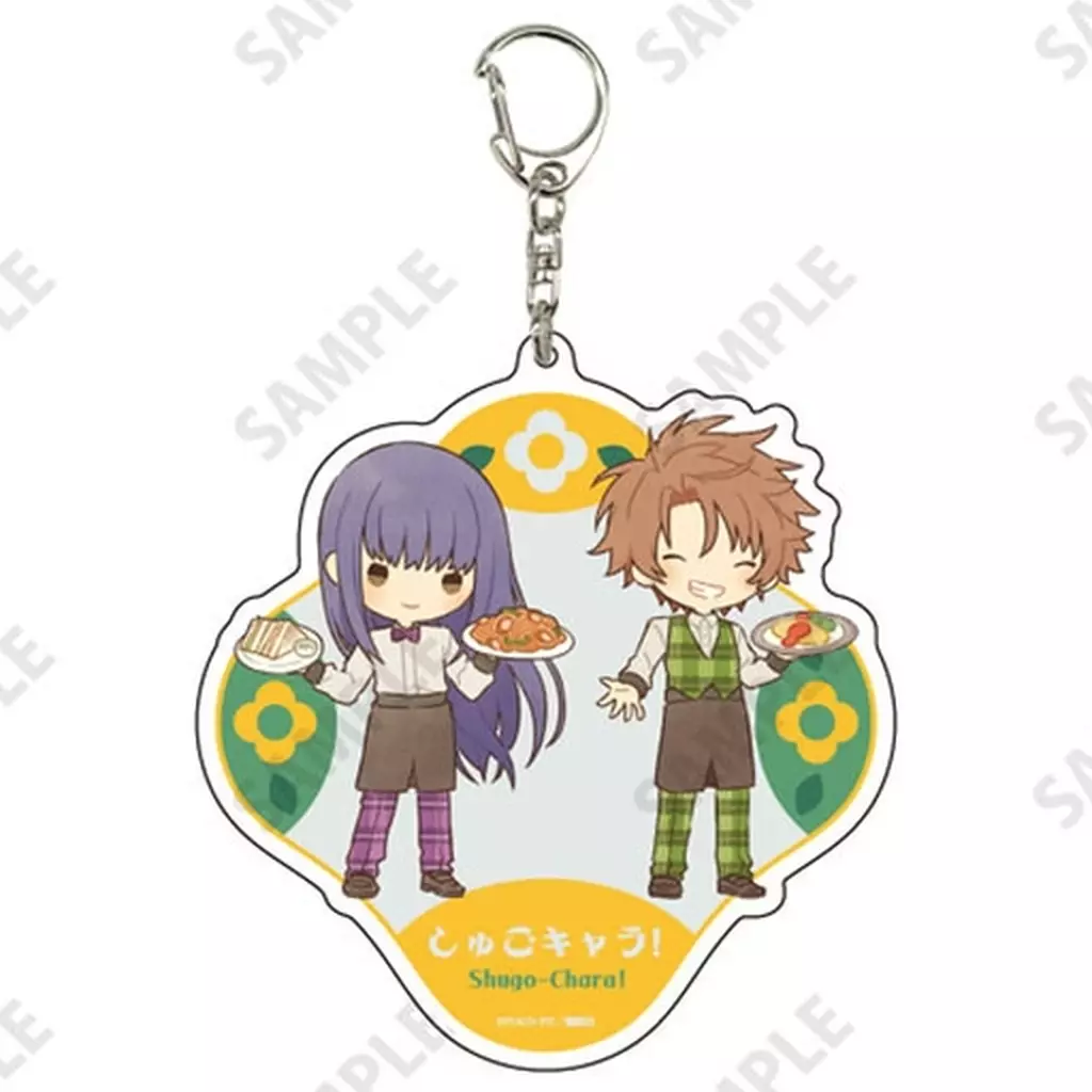 03.なぎひこ＆空海 レトロ喫茶ver.(レトロアートイラスト) デカアクリル 「しゅごキャラ！」