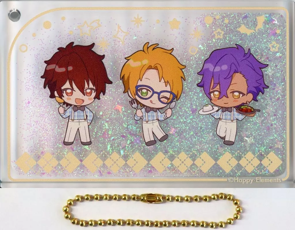 守沢千秋＆遊木真＆乙狩アドニス スノードーム風リキッドアクリル 「あんさんぶるスターズ!! ENSEMBLE HOLIDAY!!×animatecafe」