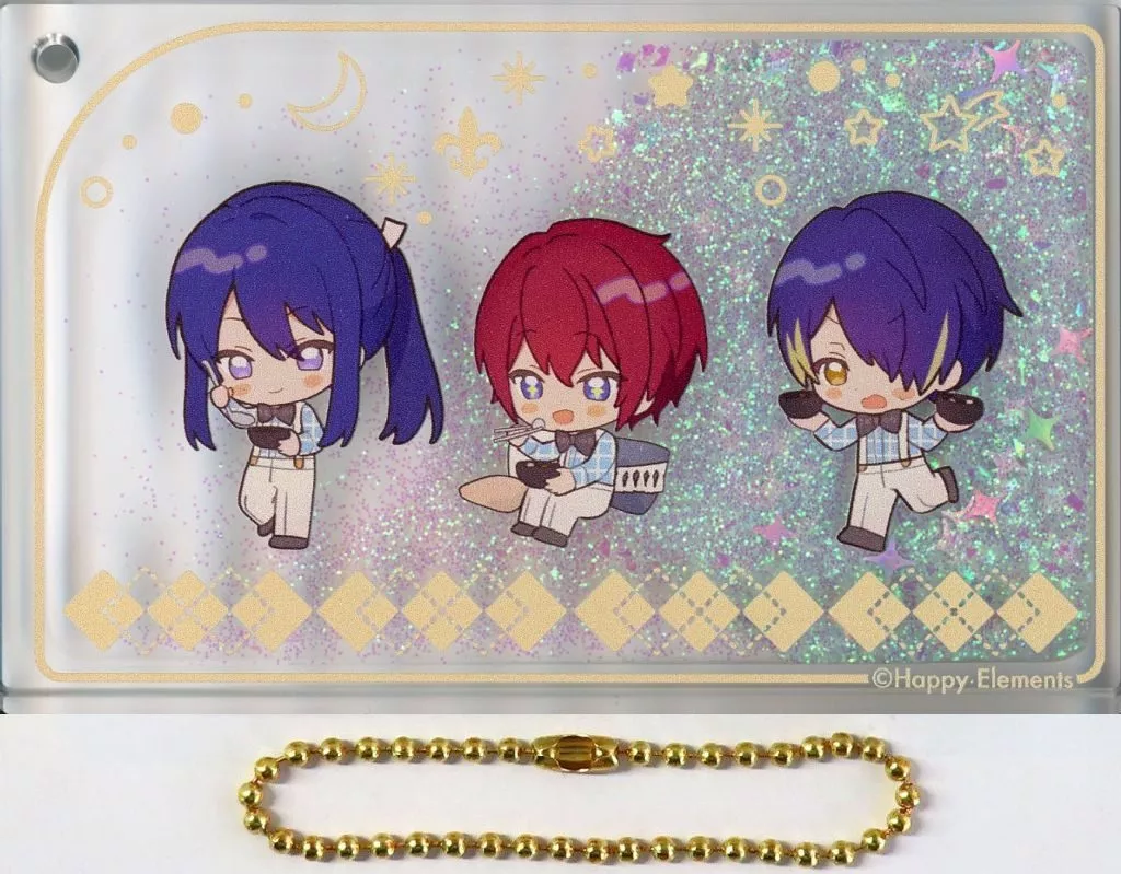 神崎颯馬＆朱桜司＆仙石忍 スノードーム風リキッドアクリル 「あんさんぶるスターズ!! ENSEMBLE HOLIDAY!!×animatecafe」