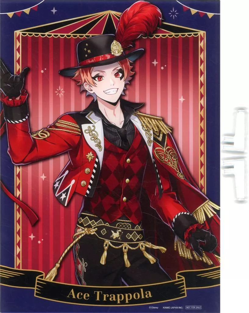 エース・トラッポラ(プレイフル・ドレスVer.) A4アクリルパネル 「ディズニー ツイステッドワンダーランド」 アニメイトガールズフェスティバル2024 ホログラム金箔押しBIGクリアしおり抽選あたり特典