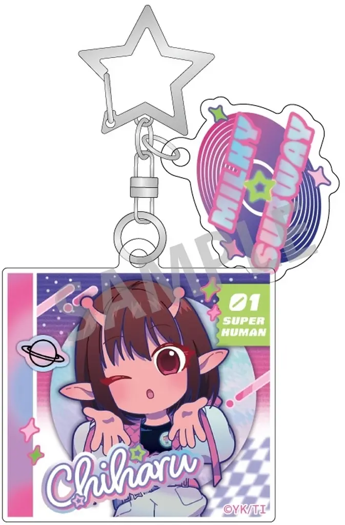 チハル ダブルパーツアクリル 描き起こし第3弾 COSMOS☆IDOL 「銀河特急 ミルキー☆サブウェイ」