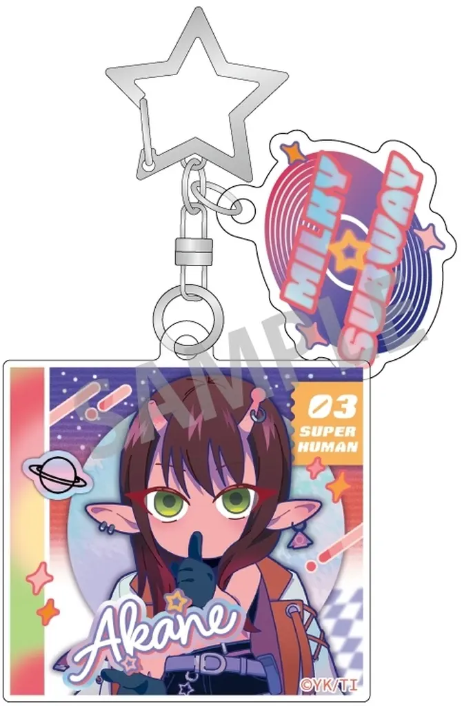 アカネ ダブルパーツアクリル 描き起こし第3弾 COSMOS☆IDOL 「銀河特急 ミルキー☆サブウェイ」