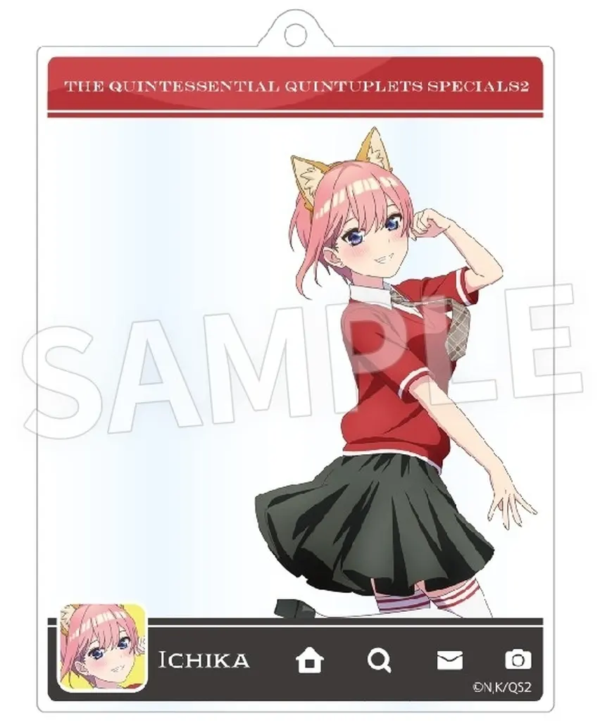 中野一花(けもみみコーデで踊ってみた!) SNS風アクリルキーチェーン 「五等分の花嫁＊」