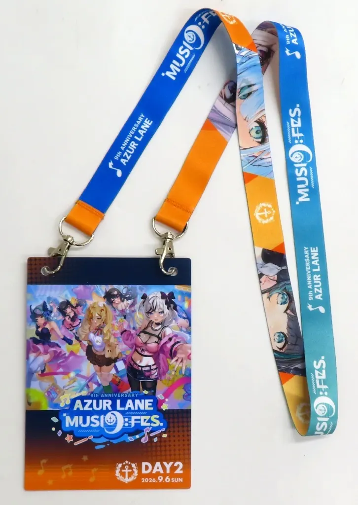 集合(DAY2)オリジナルネックパス 「アズールレーン AZUR LANE MUSI9 FES.」 DAY2限定グッズ付きチケット特典