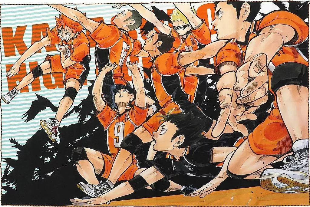 タオル・手ぬぐい　集合(烏野高校) ビッグタオル 「ハイキュー!! 原画展」