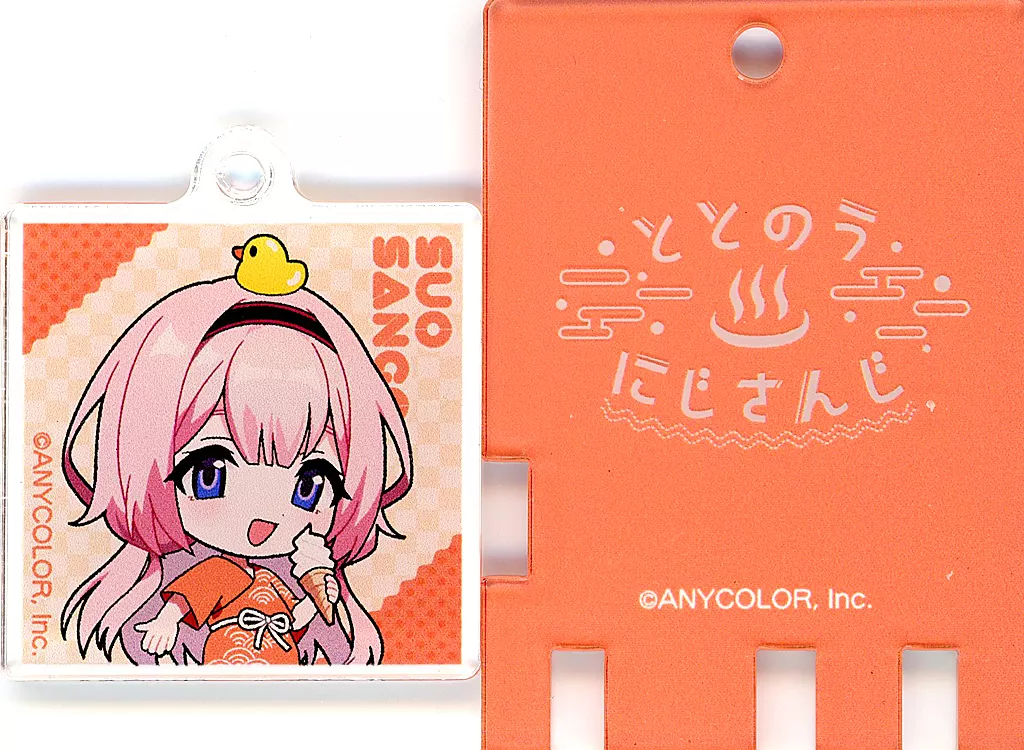 周央サンゴ(ミニキャラ) 「バーチャルYouTuber にじさんじ×極楽湯・RAKU SPA ととのうにじさんじ 第二弾 トレーディング銭湯錠風」