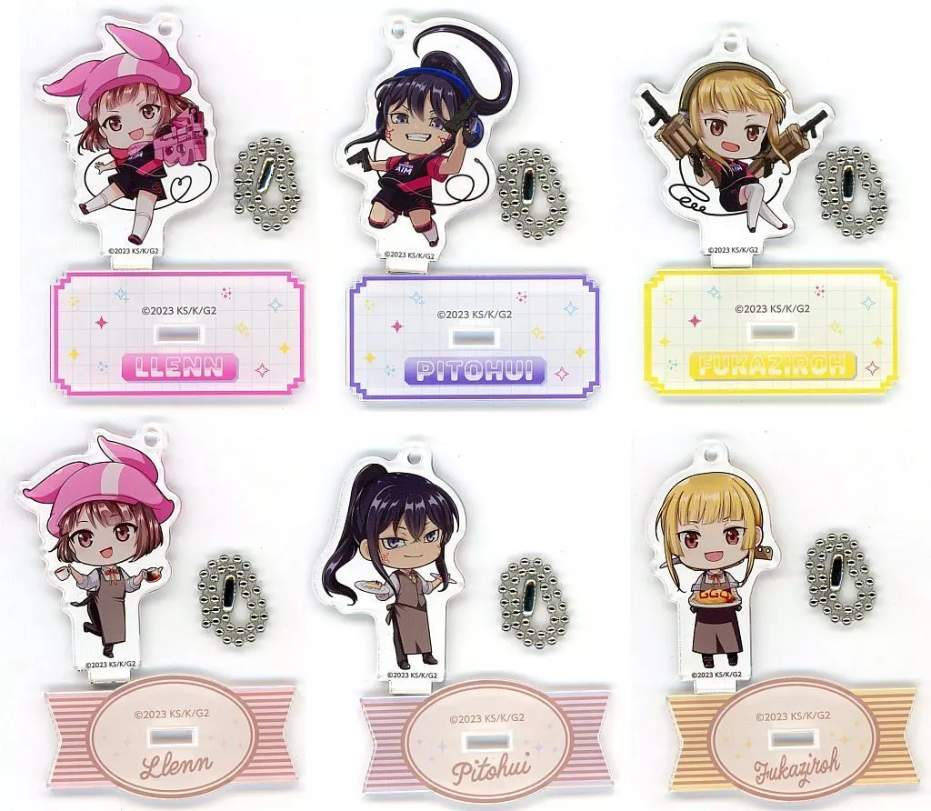 全6種セット 「ソードアート・オンライン オルタナティブ ガンゲイル・オンラインII×eSPORTS CAFE AIM / ネットカフェ＆カラオケDiCE トレーディングアクリルスタンド」