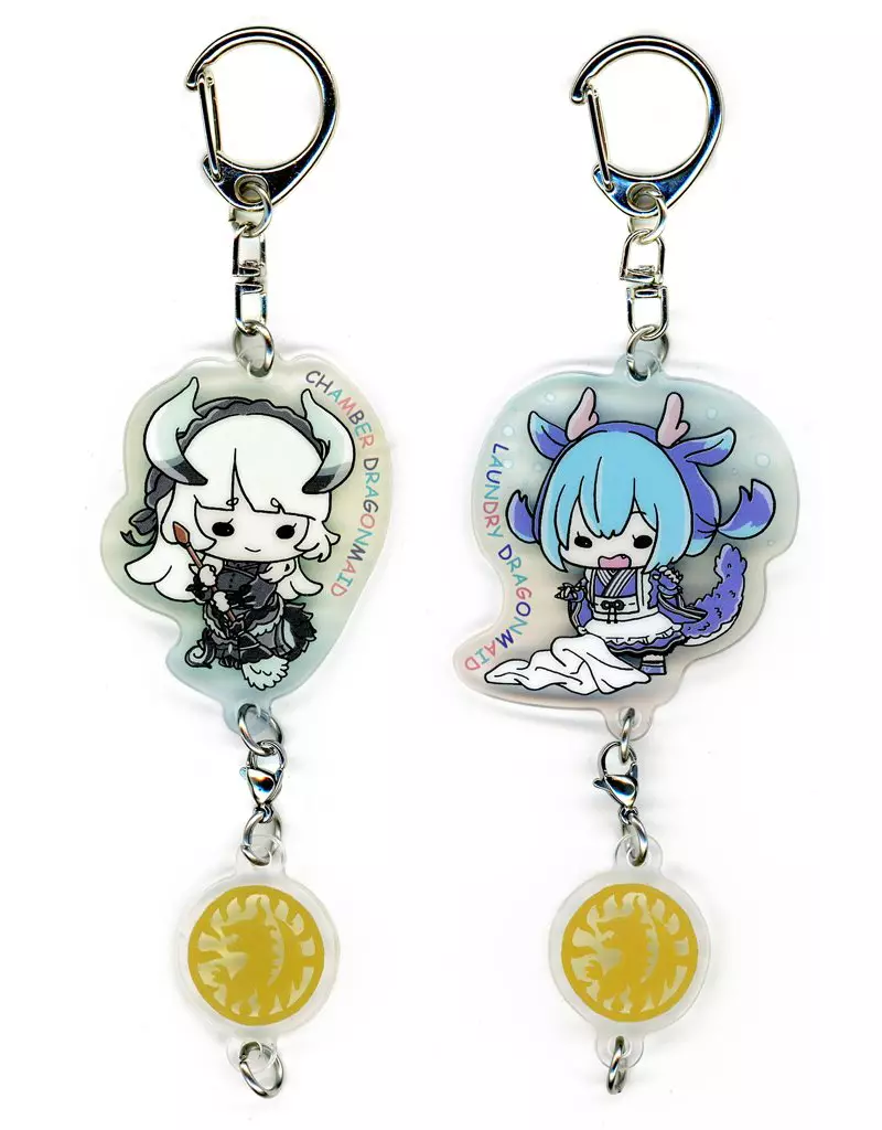 ドラゴンメイド・チェイム＆ドラゴンメイド・ラドリー ゆる☆ぎ☆お～ 特製アクリル2個セット 「遊☆戯☆王 オフィシャルカードゲーム デュエルモンスターズ QUARTER CENTURY TRINITY BOX ドラゴンメイド」 同梱特典