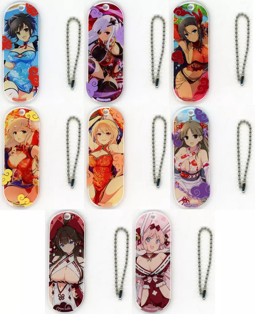 全8種セット 「シノビマスター 閃乱カグラ NEW LINK POP UP SHOP in 新宿マルイ アネックス アクリルレイヤーキーチェーン vol.3」