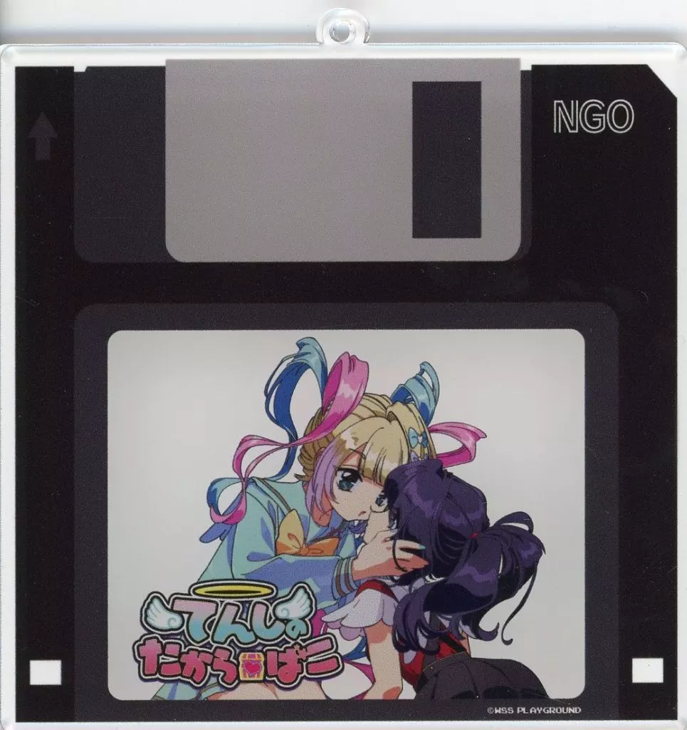キービジュアル 実寸大フロッピー型アクキー 「PCソフト てんしのたからばこ」 同梱特典