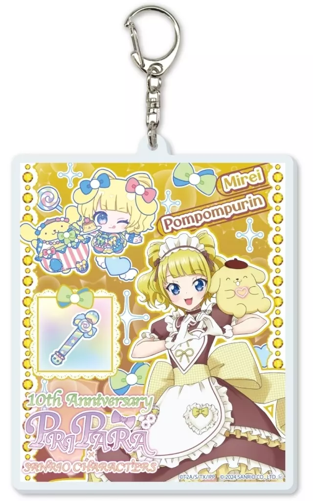 02.南みれぃ×ポムポムプリン(等身＆ミニキャライラスト) デカアクリル 「プリパラ10周年×サンリオキャラクターズ」