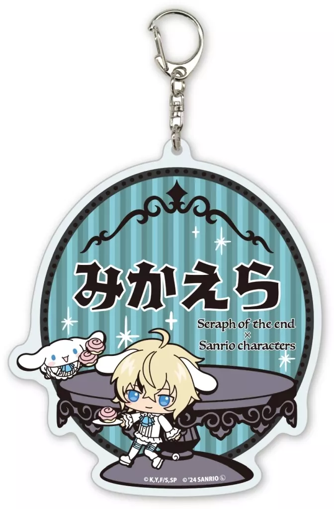 02.百夜ミカエラ×シナモロール(ミニキャライラスト) デカアクリル 「終わりのセラフ×サンリオキャラクターズ」