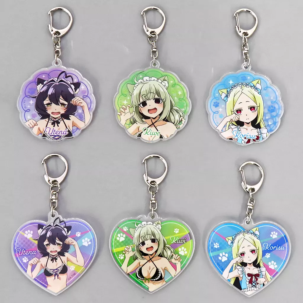 全6種セット アクリル 「くじ引き堂 魔法少女にあこがれて みんなでにゃんにゃん♪ オンラインくじ」 C賞