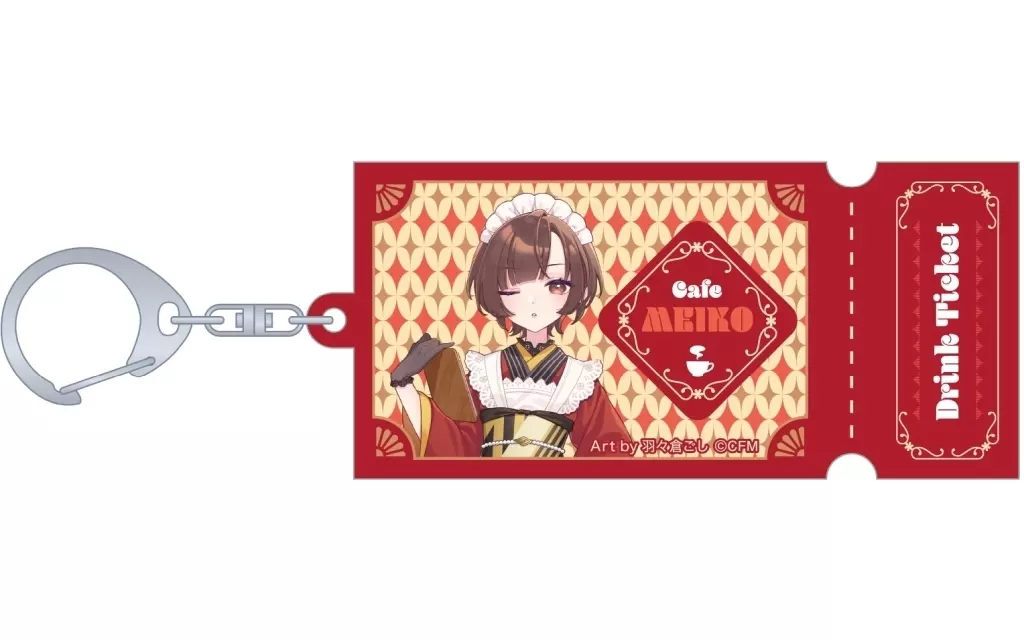 E.MEIKO チケット風アクリル 和風喫茶 「VOCALOID 初音ミクシリーズ」
