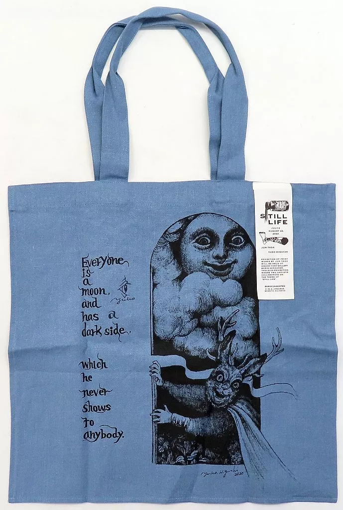 バッグ　タダジュン 直筆サイン入り トートバッグ サックス 「タダジュン 『STILL LIFE』展」
