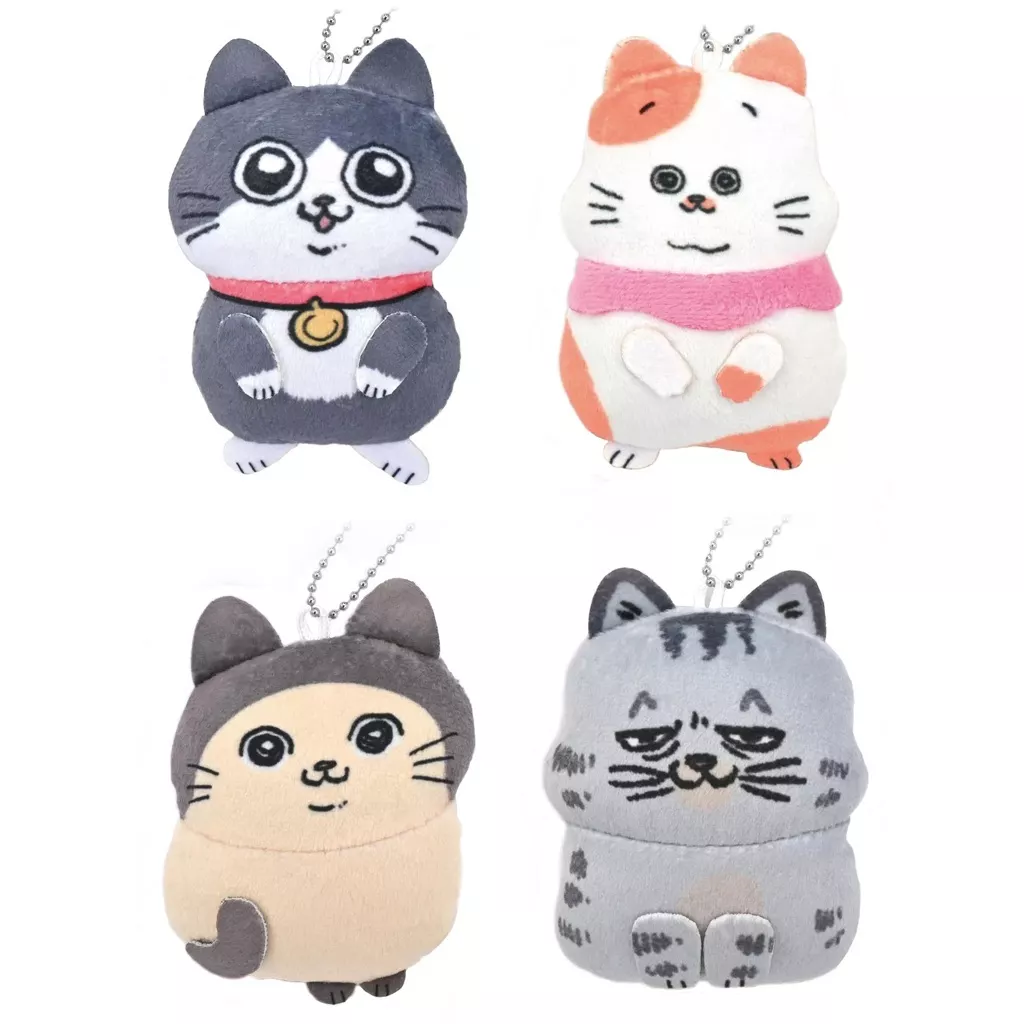 全4種セット 「ねこに転生したおじさん ぬいぐるみボールチェーン」