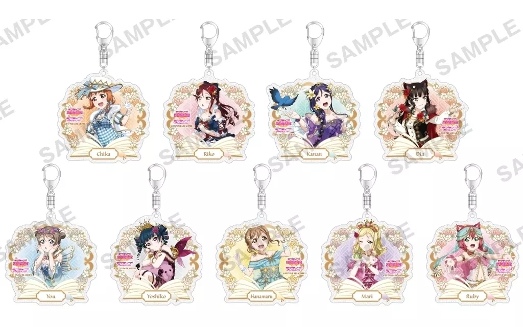 全9種セット 「ラブライブ!スクールアイドルフェスティバル トレーディングきらりんアクリル Aqours おとぎ話ver.」