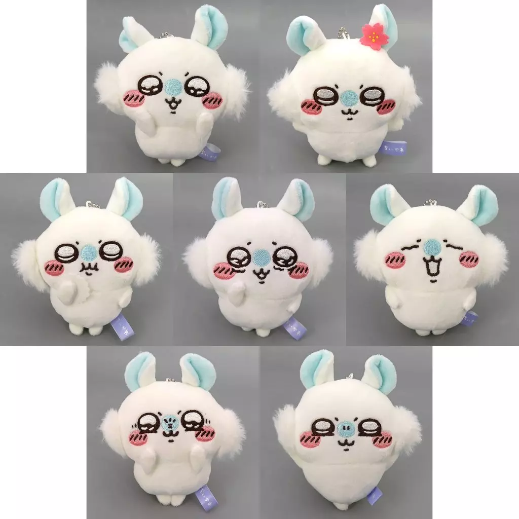 全7種セット マスコット 「ちいかわマーケット ちいかわくじ ちいかわ なんか小さくてかわいいやつ 褒めろッ モモンガだらけくじ」 E賞