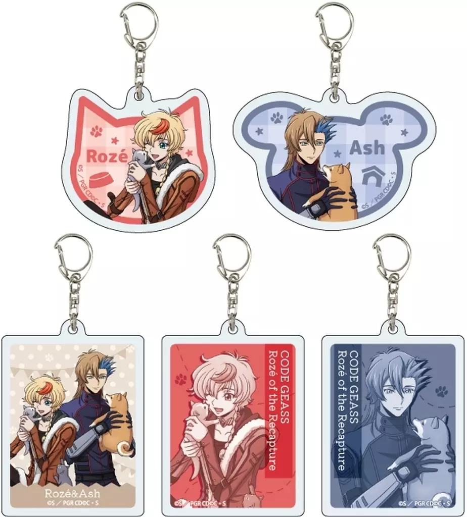 全5種セット 「コードギアス 奪還のロゼ アクリル 01.描き下ろしイラスト」