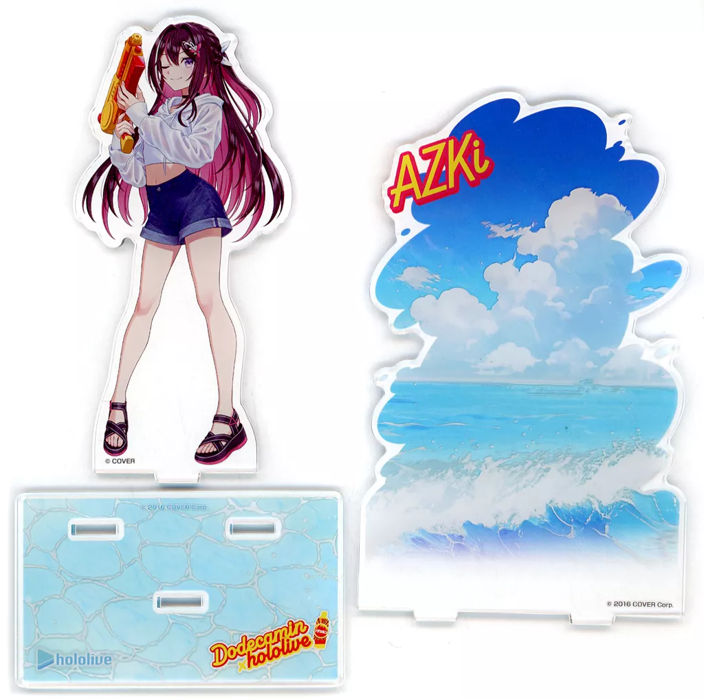 AZKi オリジナル背景付きアクリルスタンド 「バーチャルYouTuber ホロライブ×ドデカミン」 ドデカミンBIG PET600ml抽選コース 当選品(通知書付き)