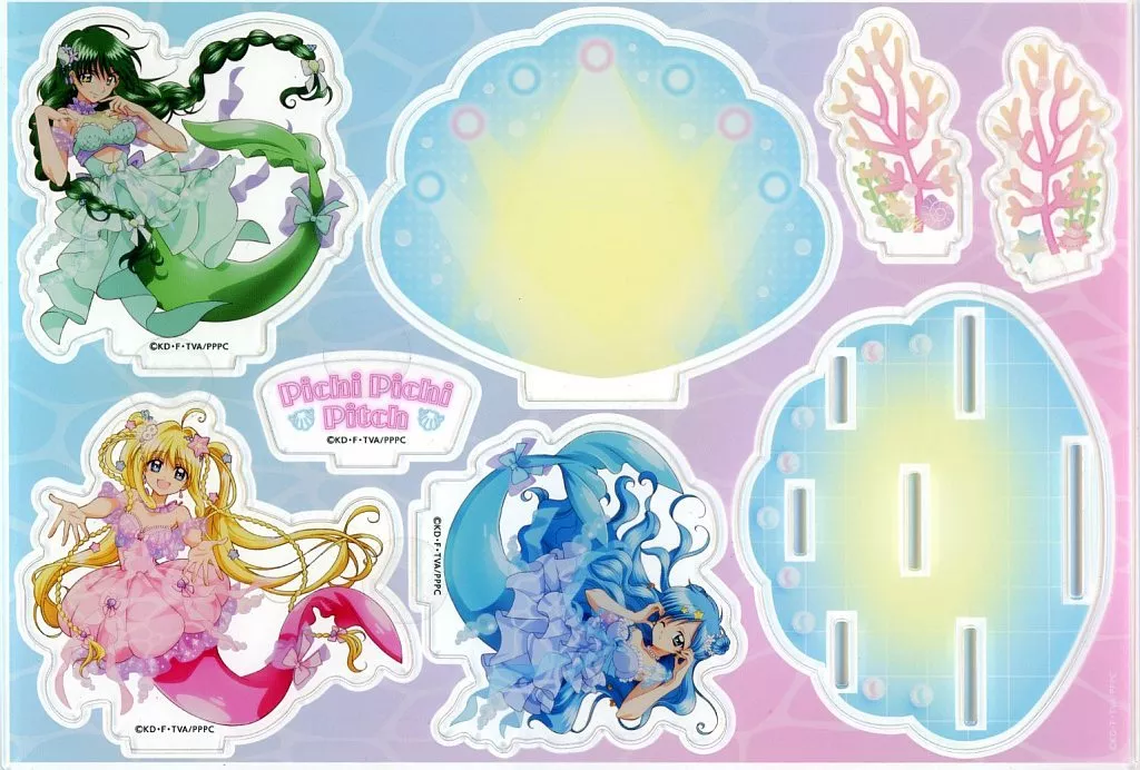 ぴちぴちピッチ まるくじ 超大吉 アクリルジオラマ ２種　オマケ付き ぴちぴちピッチ まるくじ レトロ水着 超大吉 アクリルジオラマ 【公式