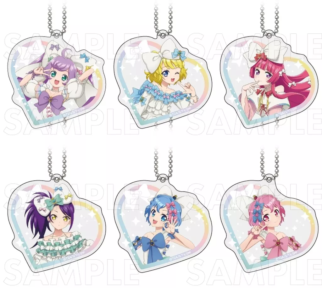 全6種セット 「プリパラ さんくす・ハッピーリボンコーデ トレーディングアクリル 」