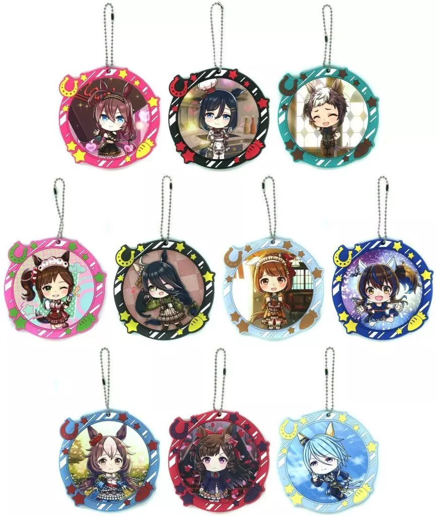 全10種セット フルカラーラバーチャーム きゅんキャラいらすとれーしょんず 「一番くじ ウマ娘 プリティーダービー 11弾」 H賞