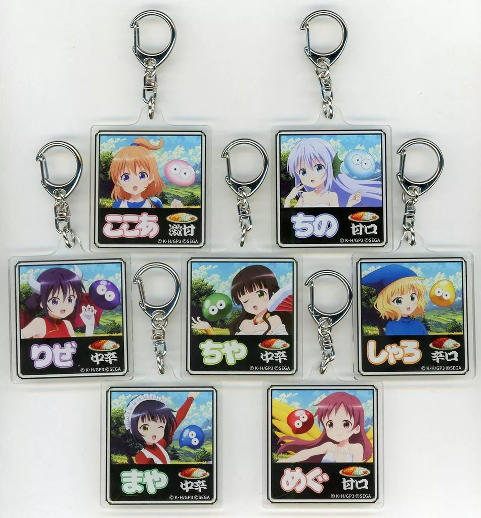 全7種セット 「ご注文はうさぎですか? BLOOM×ぷよぷよ POP UP SHOP ～ご注文はぷよぷよですか?～ in SHIBUYA TSUTAYA アクリル」