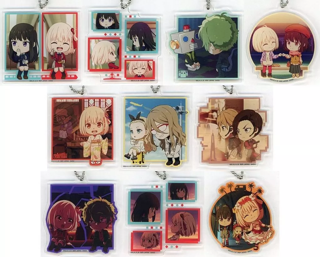 全10種セット アクリルチャーム きゅんキャラいらすとれーしょんず 「一番くじ リコリス・リコイル 3弾」 H賞