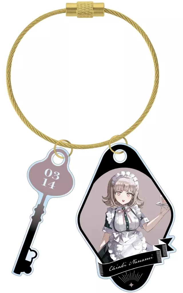 七海千秋(メイド＆執事ver.) 緜さんイラスト 2連ワイヤーアクリル 「ダンガンロンパシリーズ」