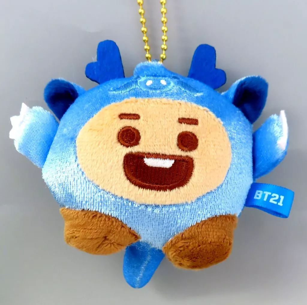 SHOOKY(シュガ) Little Friends カラードラゴン マスコット ブルー 「BT21」 ヴィレッジヴァンガード限定