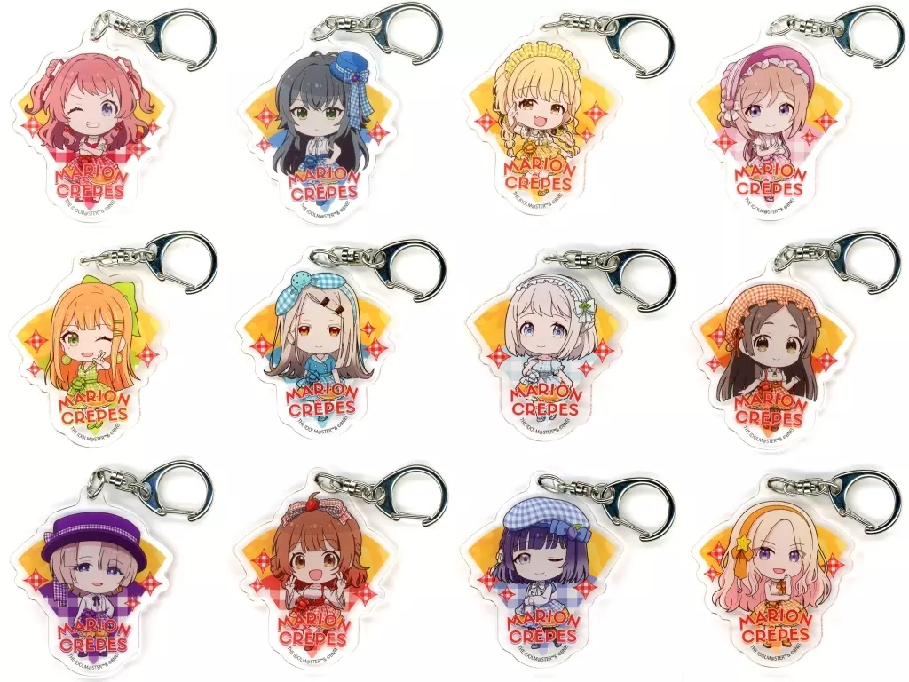 全12種セット 「学園アイドルマスター×マリオンクレープ アクリル 03/クレープ風ドレスver.(ミニキャライラスト)」