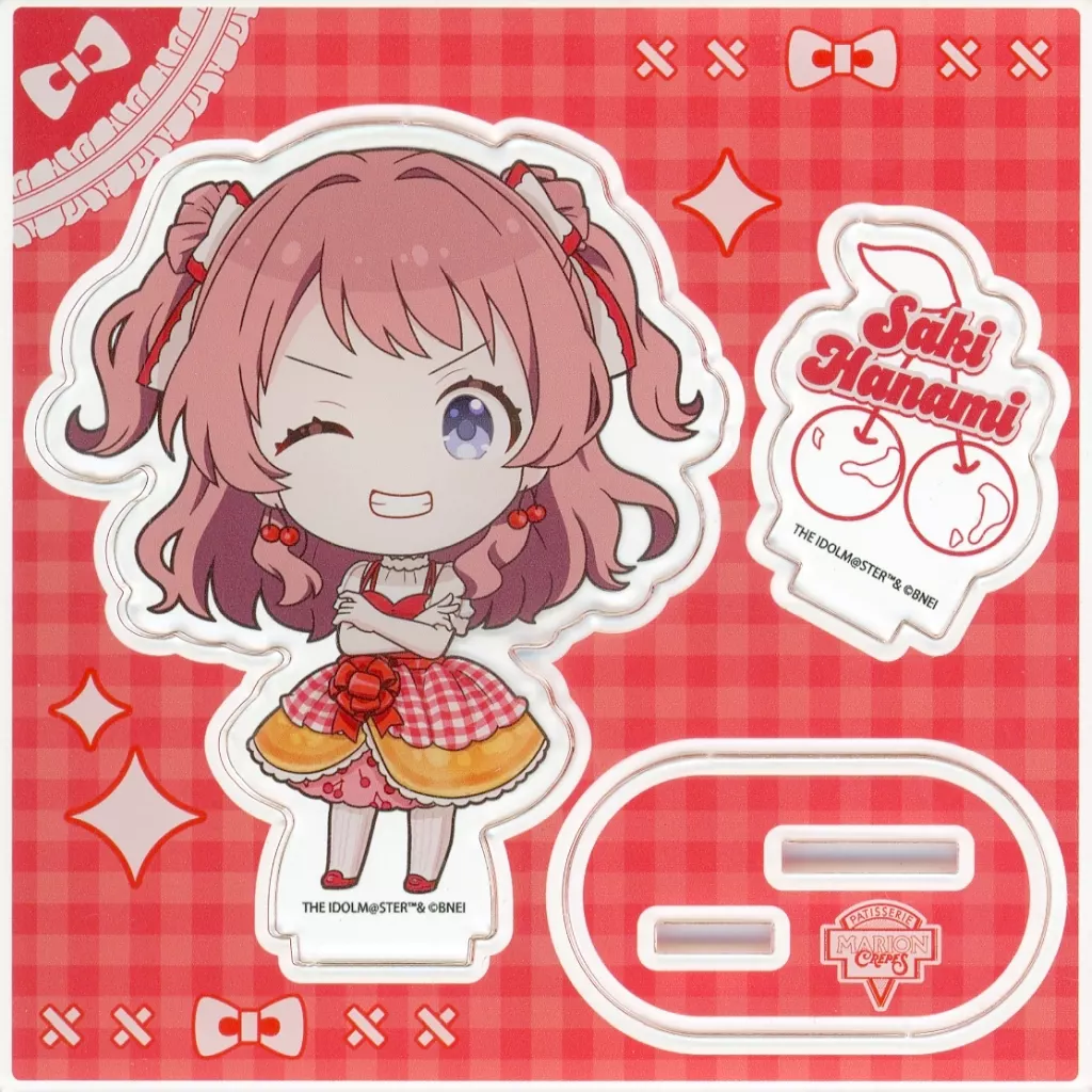 花海咲季 クレープ風ドレスver.(ミニキャライラスト) アクリルスタンドプレート 「学園アイドルマスター×マリオンクレープ」