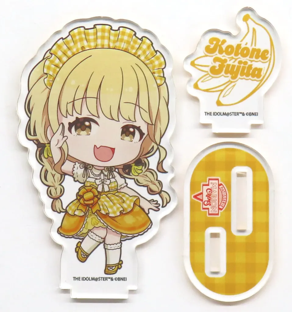 藤田ことね クレープ風ドレスver.(ミニキャライラスト) アクリルスタンドプレート 「学園アイドルマスター×マリオンクレープ」