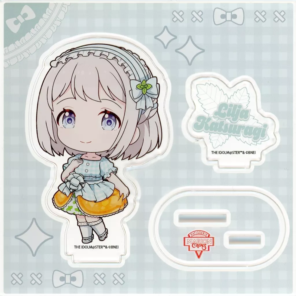 葛城リーリヤ クレープ風ドレスver.(ミニキャライラスト) アクリルスタンドプレート 「学園アイドルマスター×マリオンクレープ」